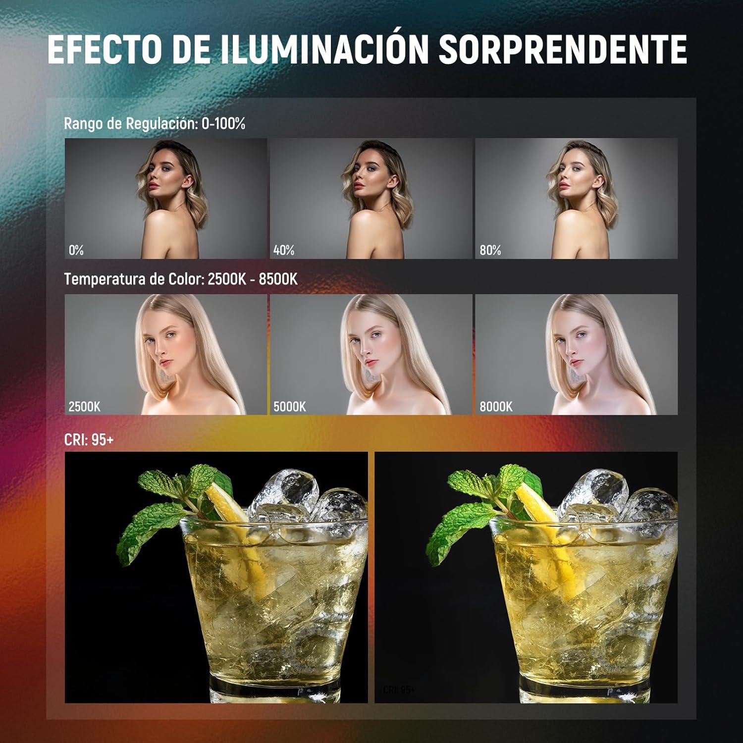 Tubo de luz led RGB Magnética Neewer TL21C con Control por App