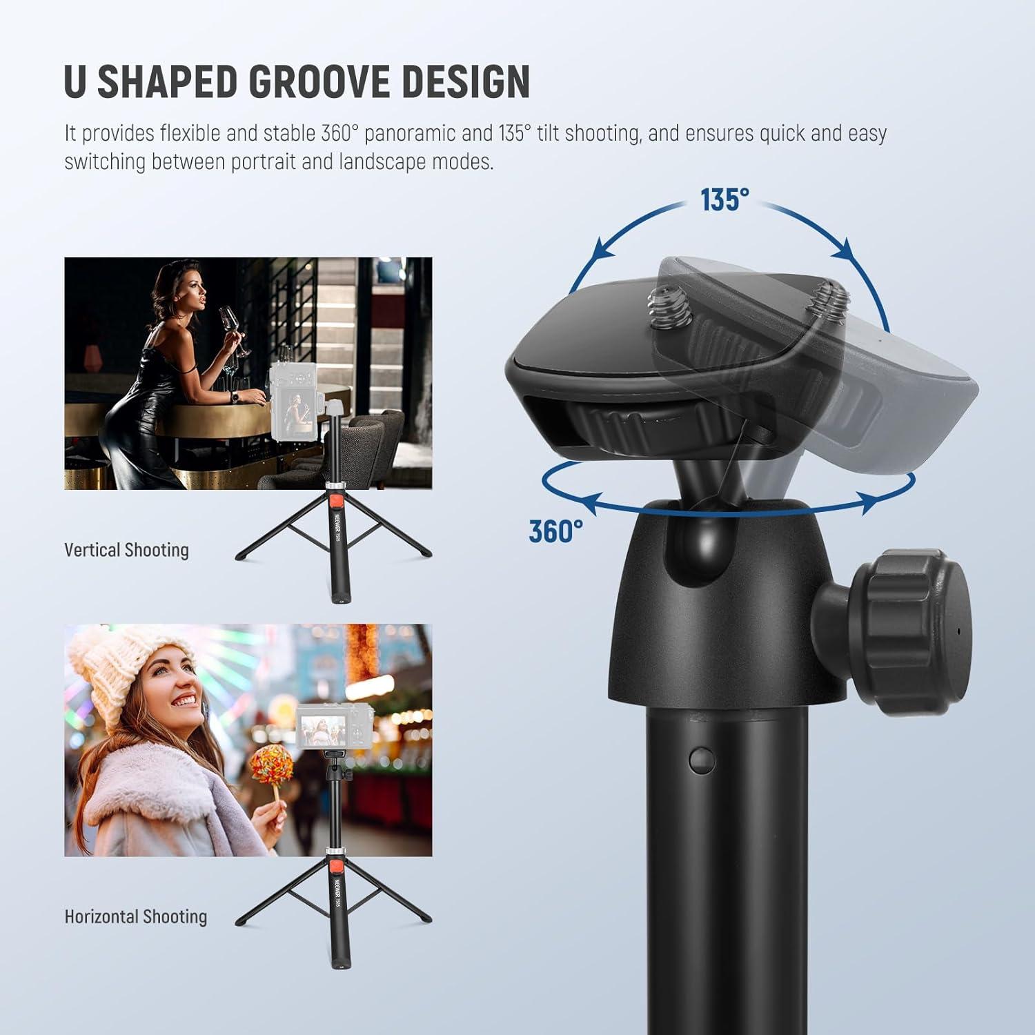Trípode de Viaje Neewer TS05 160 cm para Teléfono y Cámara