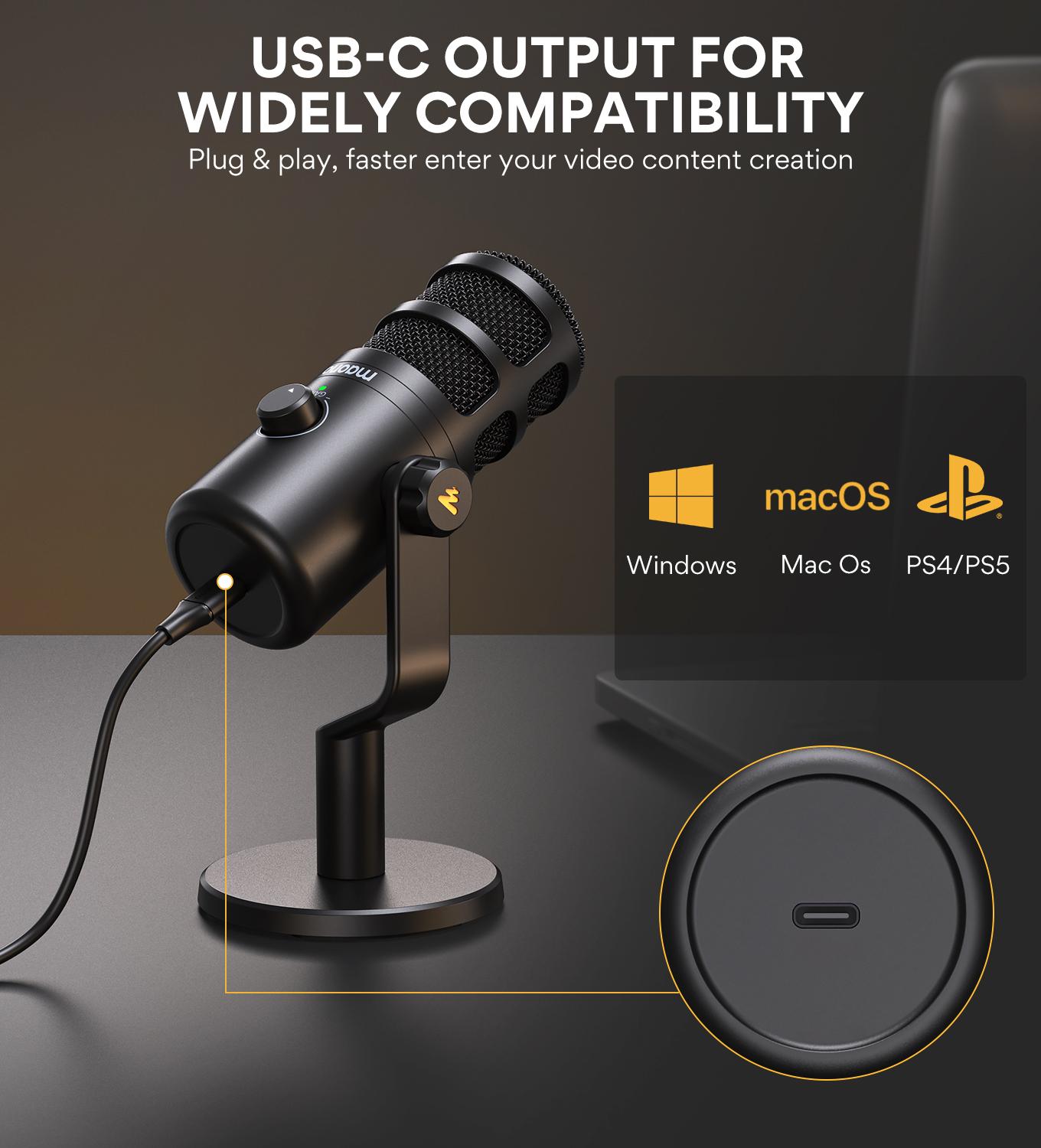 Microfono dinamico Maono PD100U USB