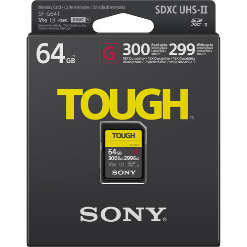 Tarjeta de memoria Sony SDXC UHS-II serie SF-G TOUGH 64 GB