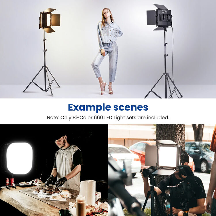 Kit LED Bicolor Neewer NL660 con 2 Luces con Soportes