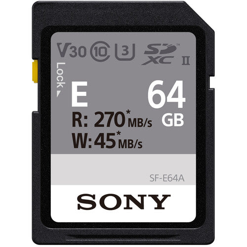 Tarjeta de memoria Sony SDXC UHS-II serie SF-E de 64 GB