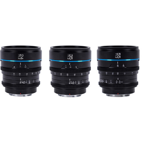Kit de 3 lentes de cine Sirui Night Walker T1.2 S35 (Sony E)