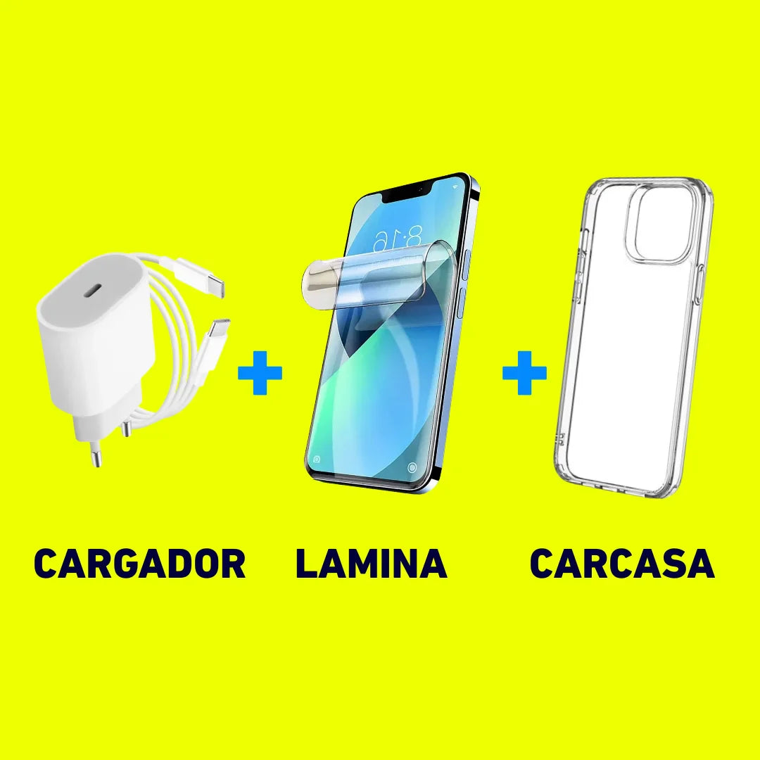 Cargador + Lamina + Carcasa |  Compatible con Todos los Modelos