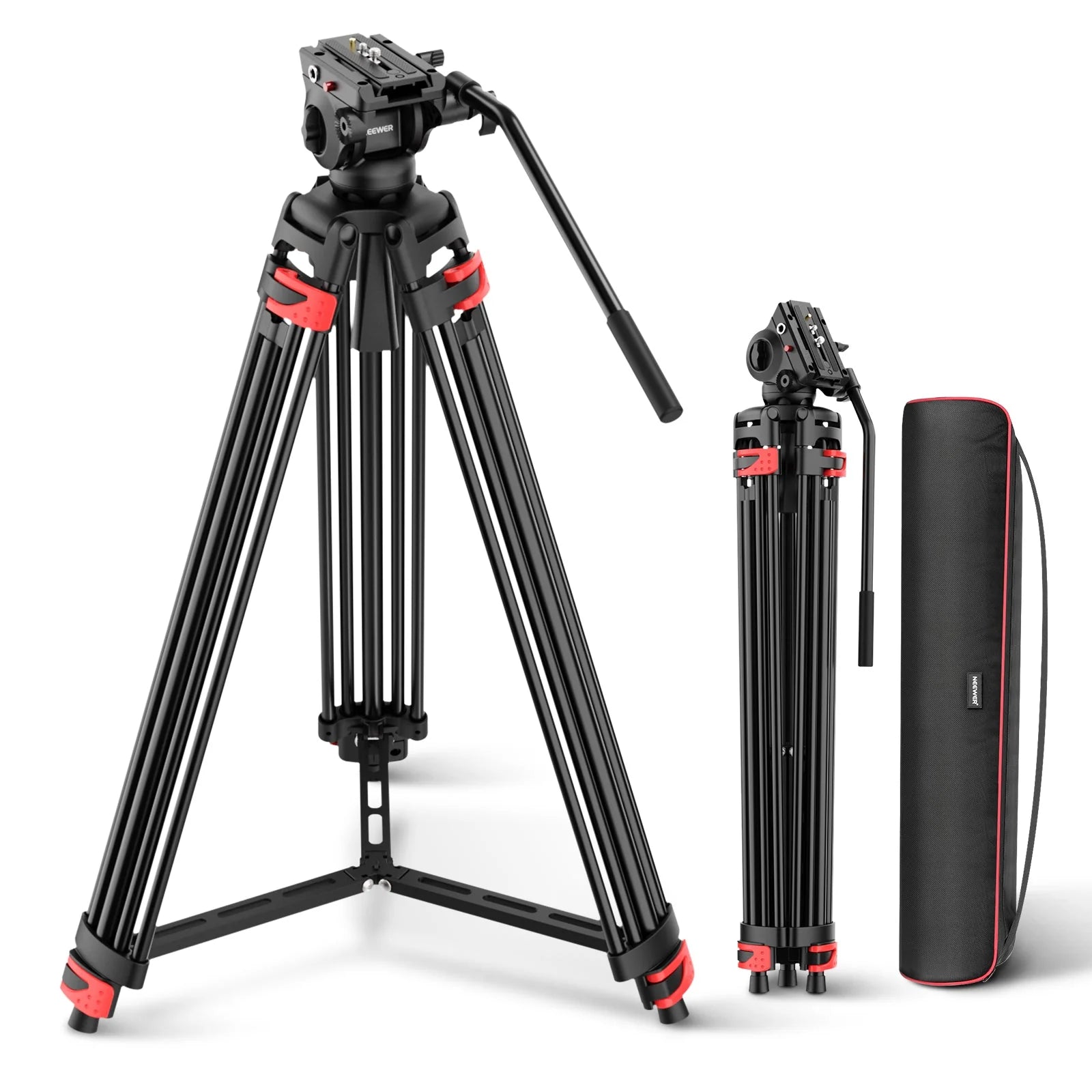 Trípode de Video Neewer TP37 187 cm Cabezal Fluido