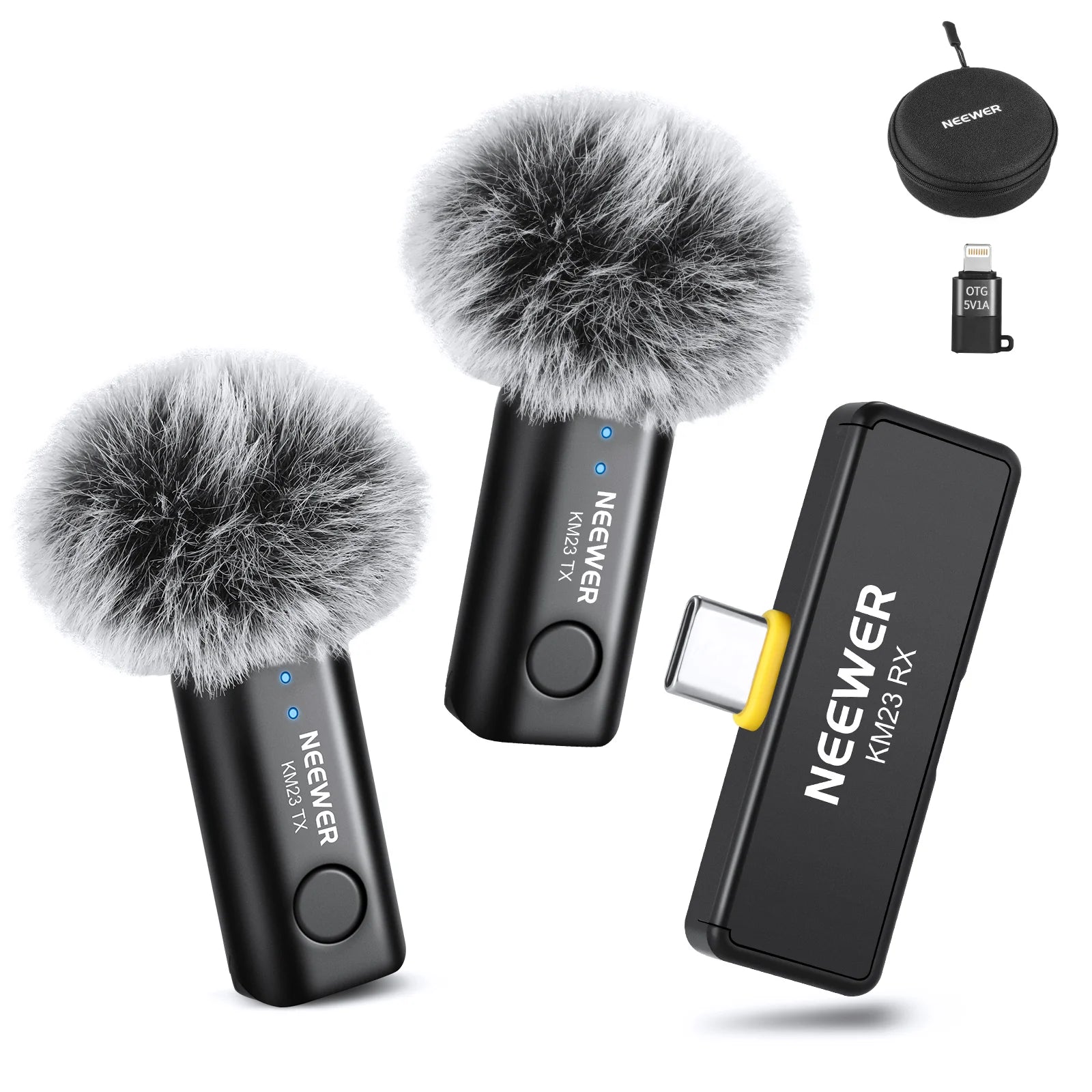 Kit Creator Mobile PRO Micrófono Neewer KM23 + Kit Iluminación Neewer NW48 II + Tripode y soporte Neewer para celular