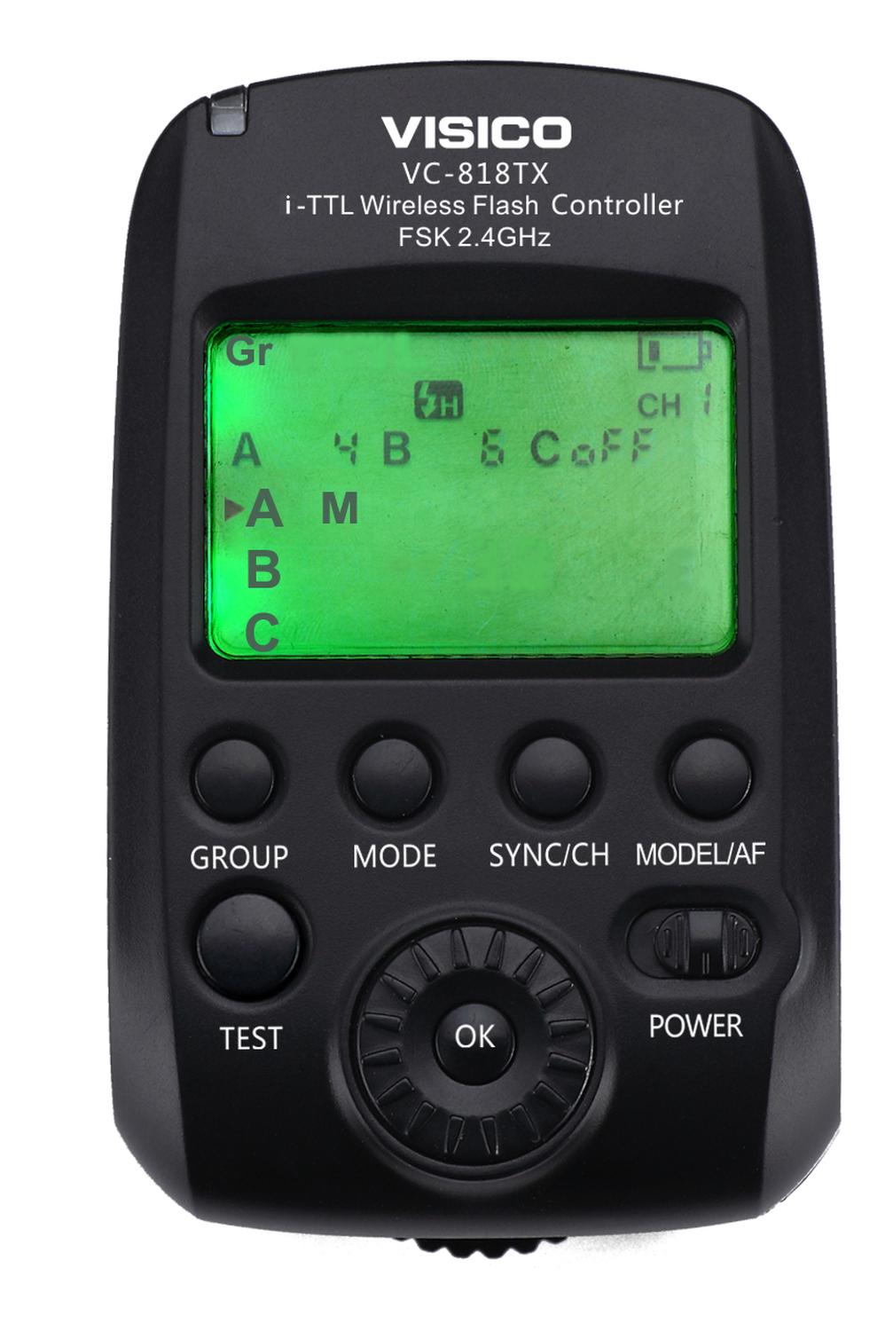 Trigger HSS TTL Visico VC-818 TX Canon