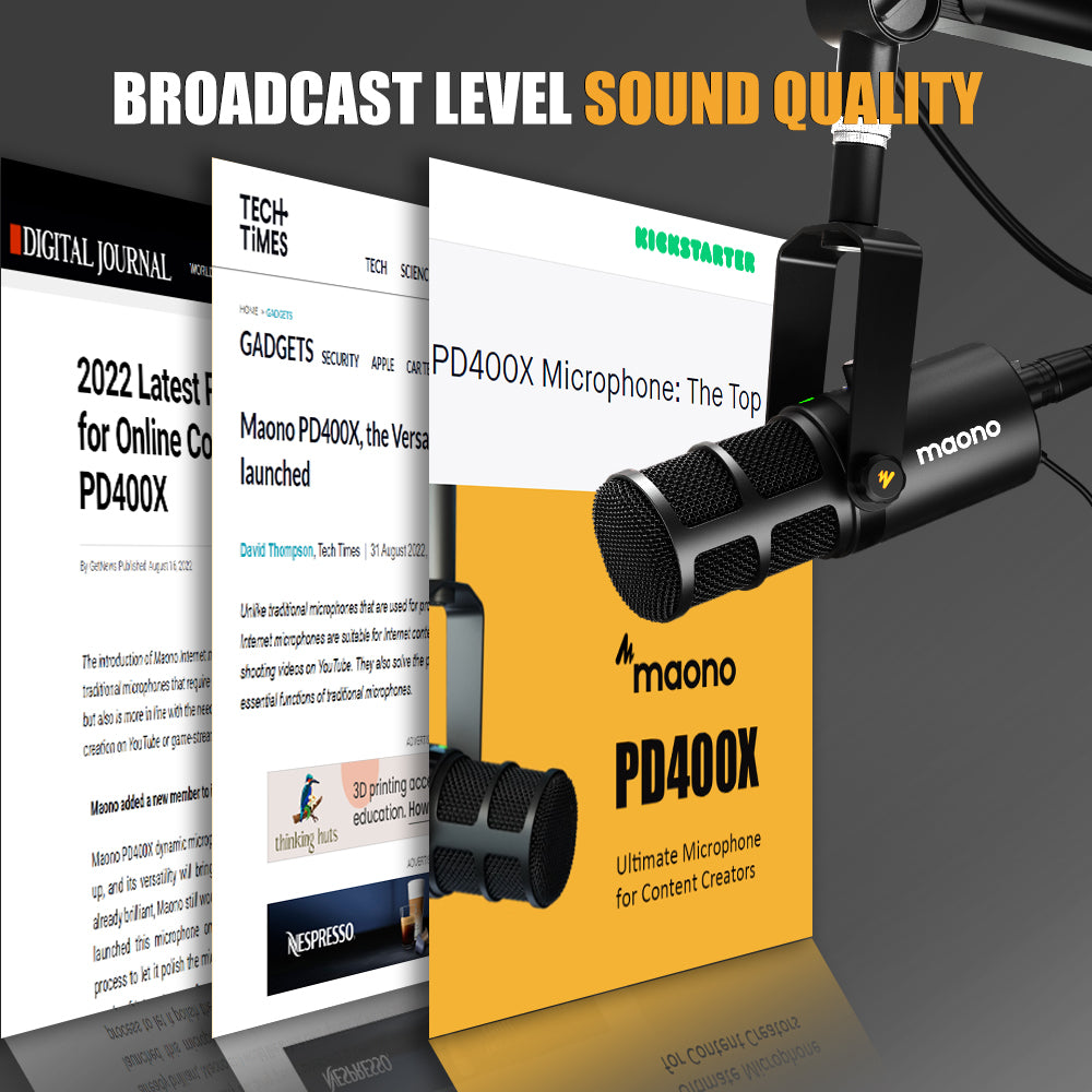 Micrófono Dinámico Maono PD400X XLR USB