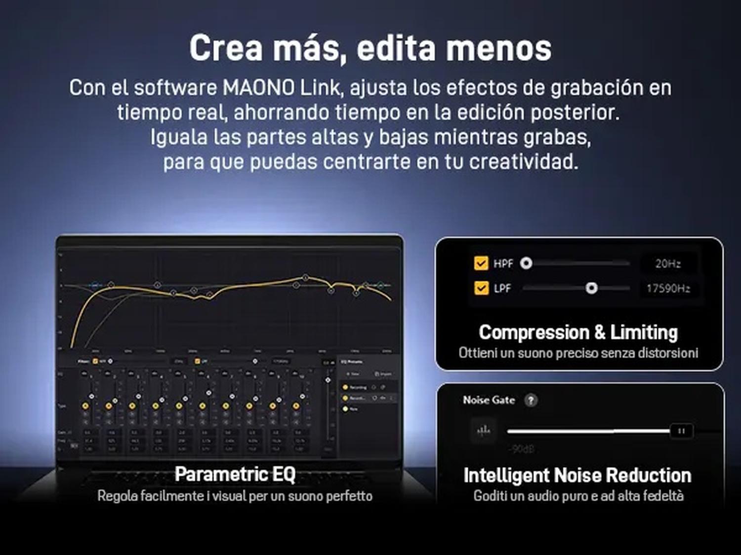 Micrófono Dinámico Maono PD300X USB/XLR para Podcasting