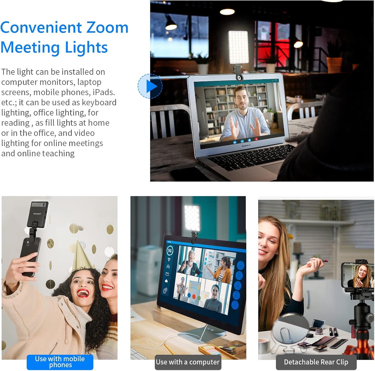 Luz LED Neewer NL-60AI con Clip para Videollamadas