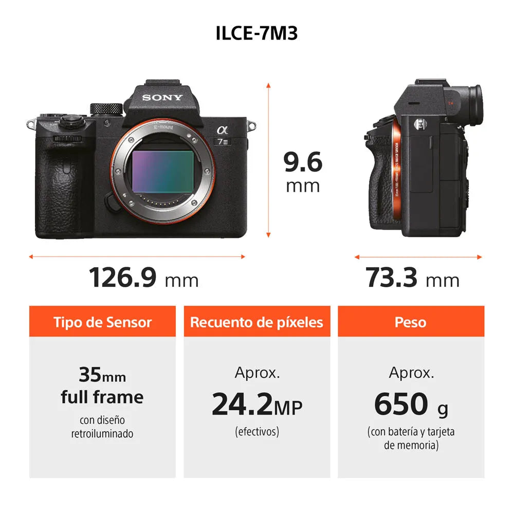 Cámara Full Frame Sony A7 III con Lente Zoom 28–70 mm (2ª Generación)