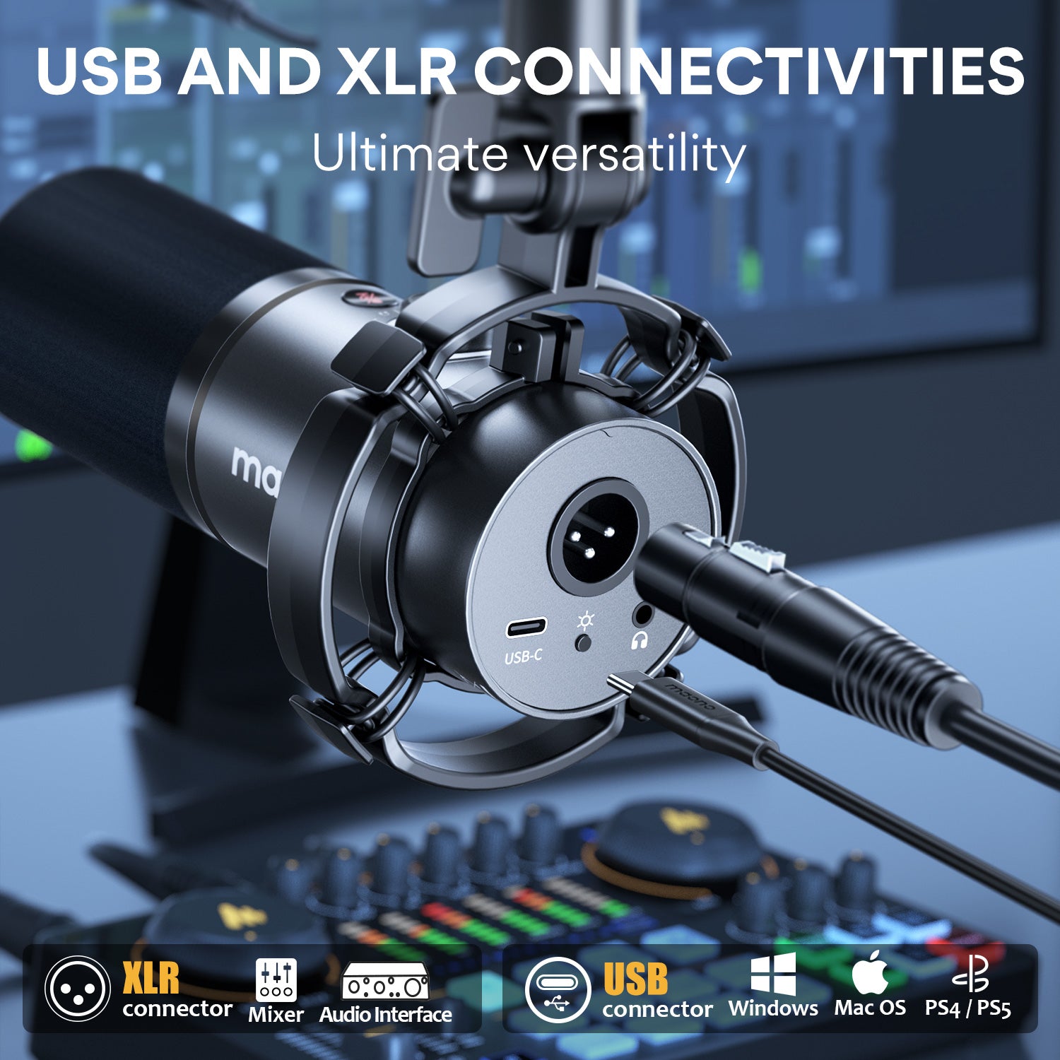 Microfono Dinamico Maono PD200X XLR-USB Para Podcast
