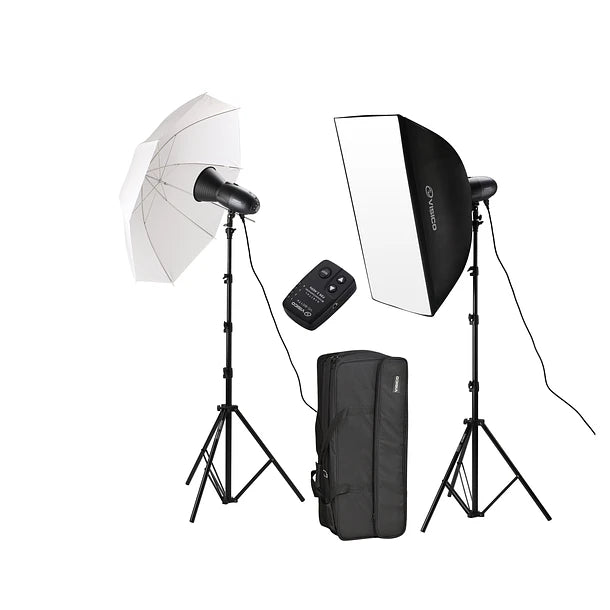 Kit de Iluminación Visico VL‑300 II Para Estudio Profesional