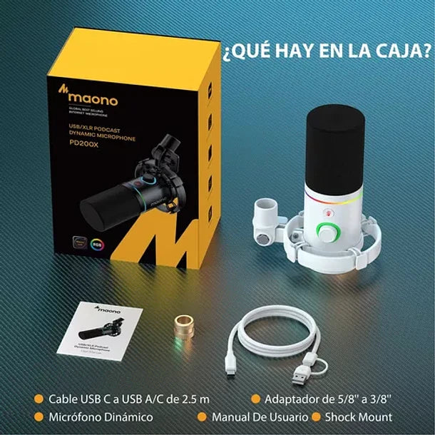 Microfono Dinamico Maono PD200X XLR-USB