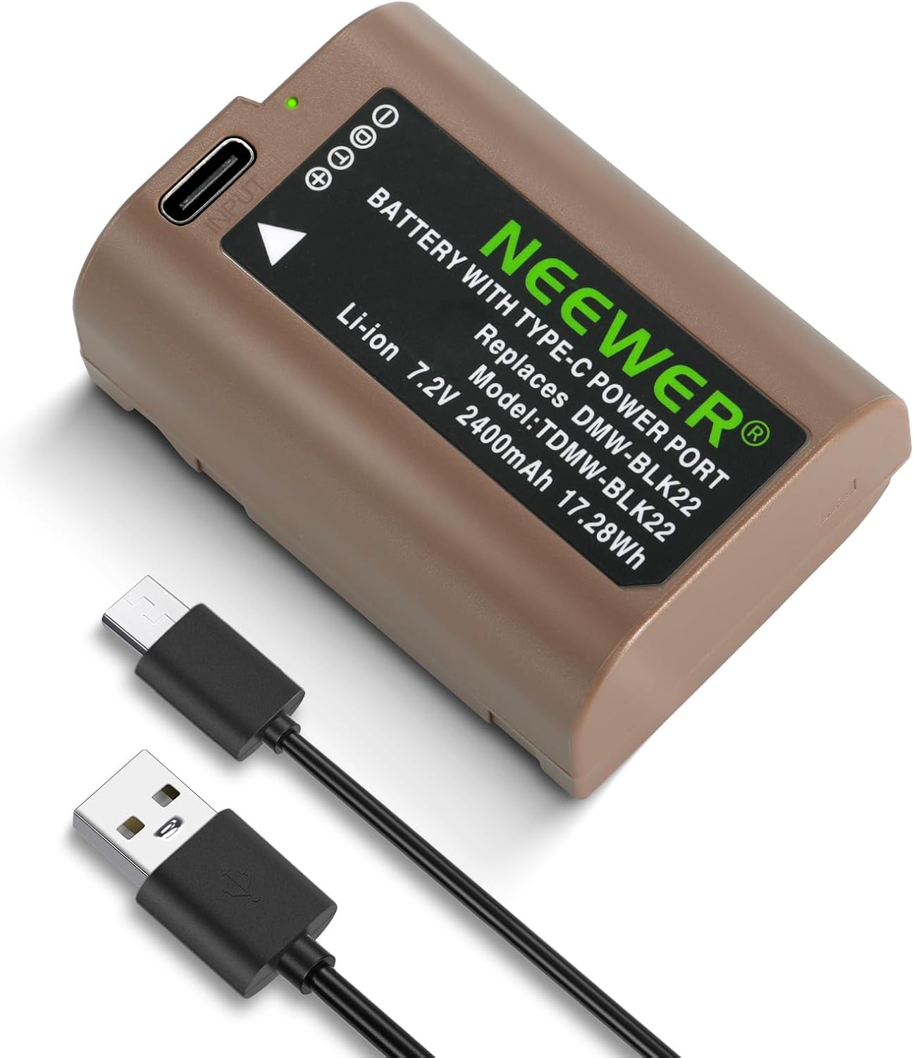 Batería Neewer DMW-BLK22 2400mAh para Lumix
