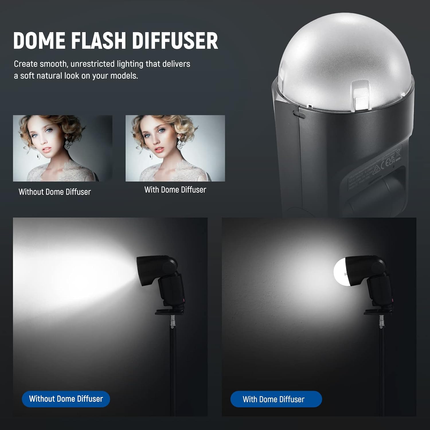 Difusor Magnético Neewer M12 para Flash Speedlite