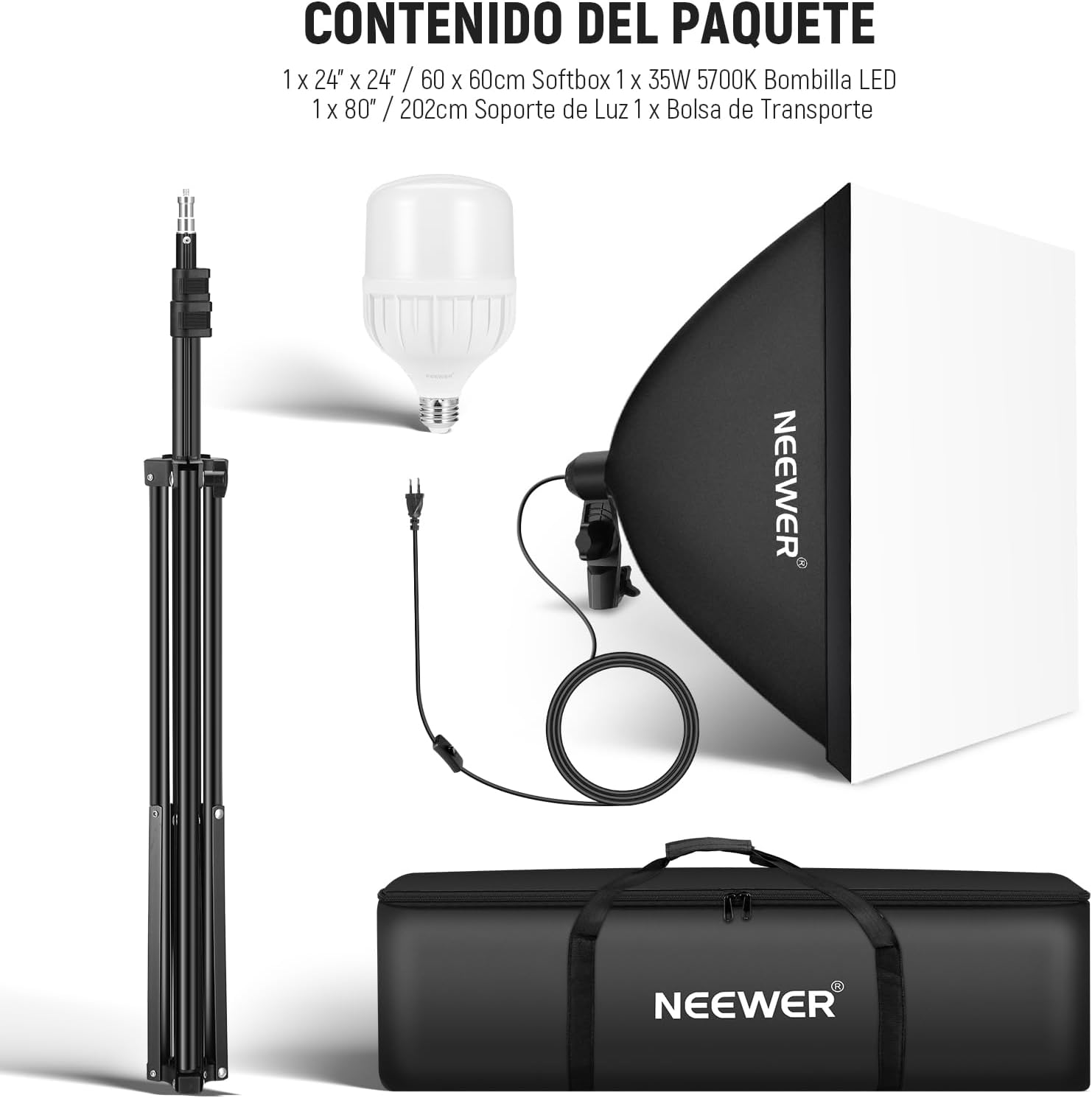 Kit Softbox LED Neewer NK300 5700K