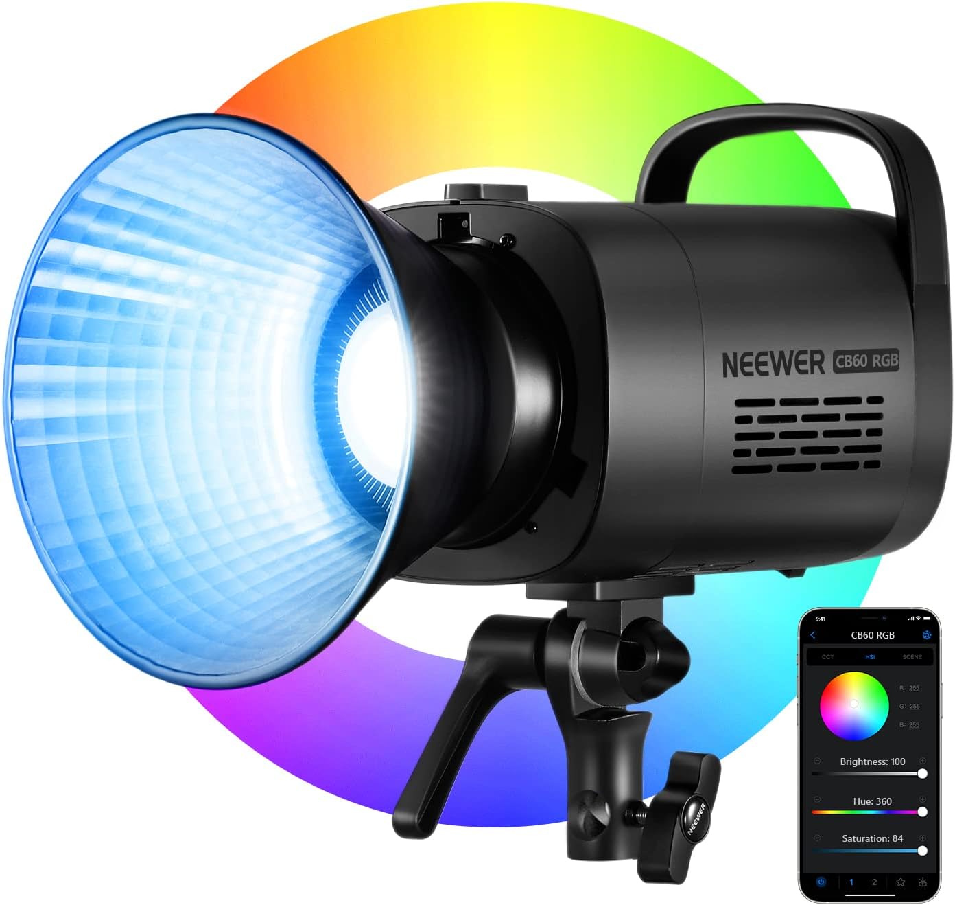 Luz RGB COB Neewer CB60 70W con Control 2.4G/App