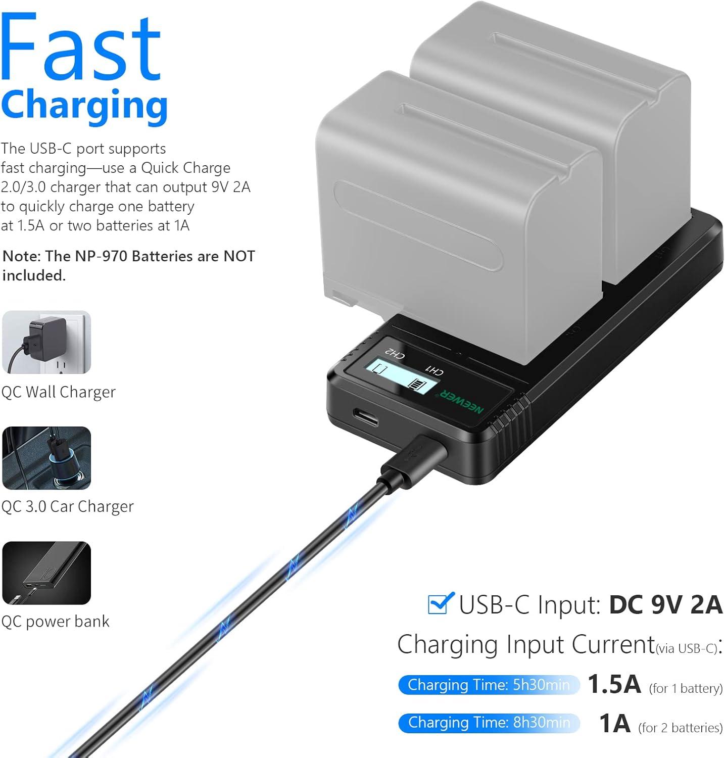 Cargador Dual USB Neewer para Baterías Sony NP-F