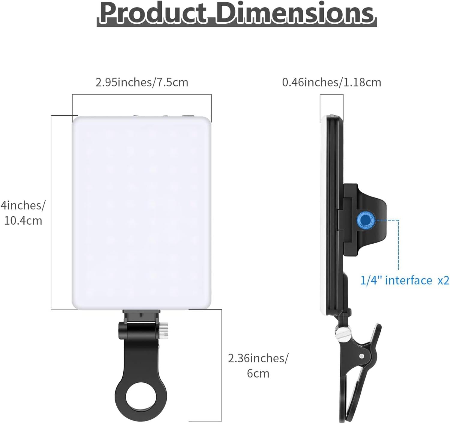 Luz LED Neewer NL-60AI con Clip para Videollamadas