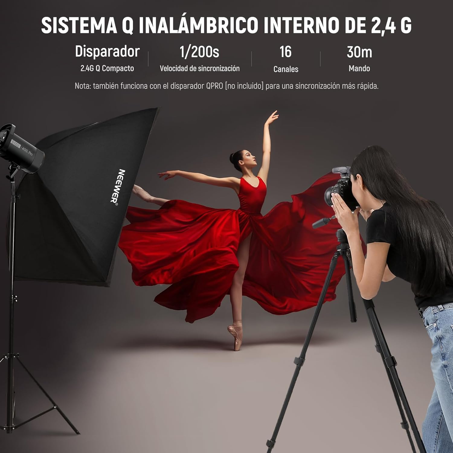 Flash Estudio Neewer S102-400W PRO con Trigger 2.4G