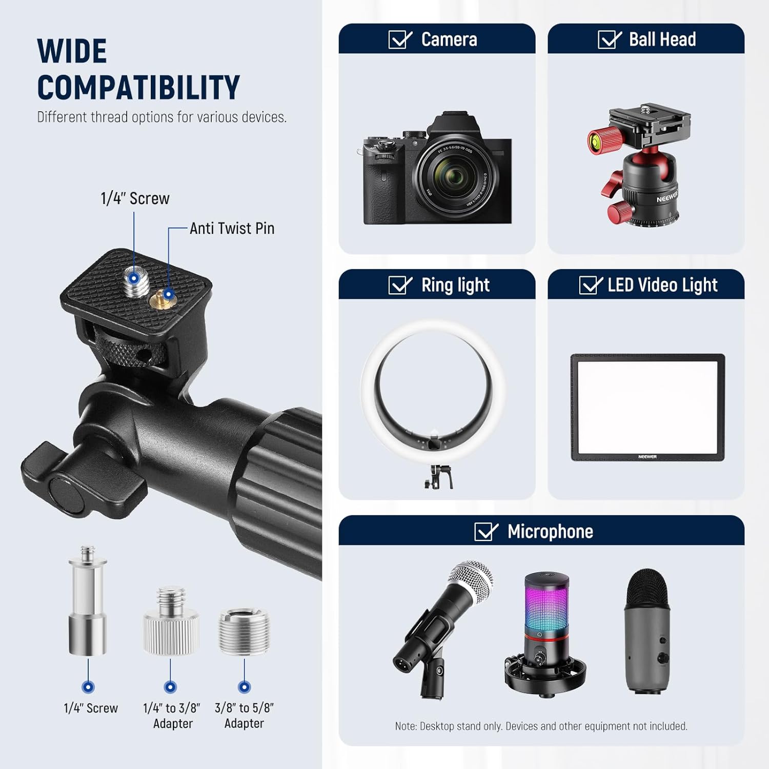 Soporte de Escritorio para Cámara Neewer ST008