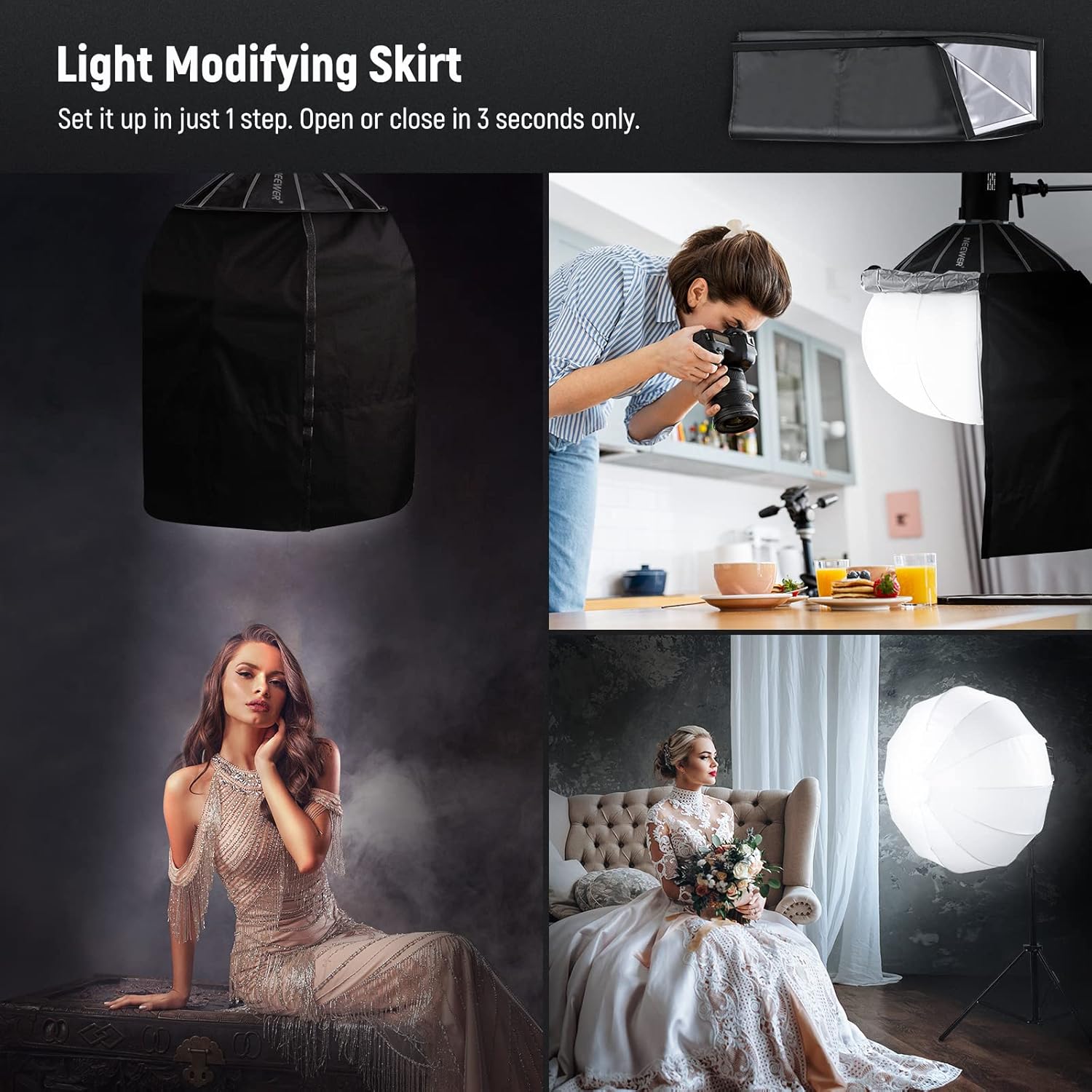 Softbox Linterna Neewer NS90L 90 cm Liberación Rápida