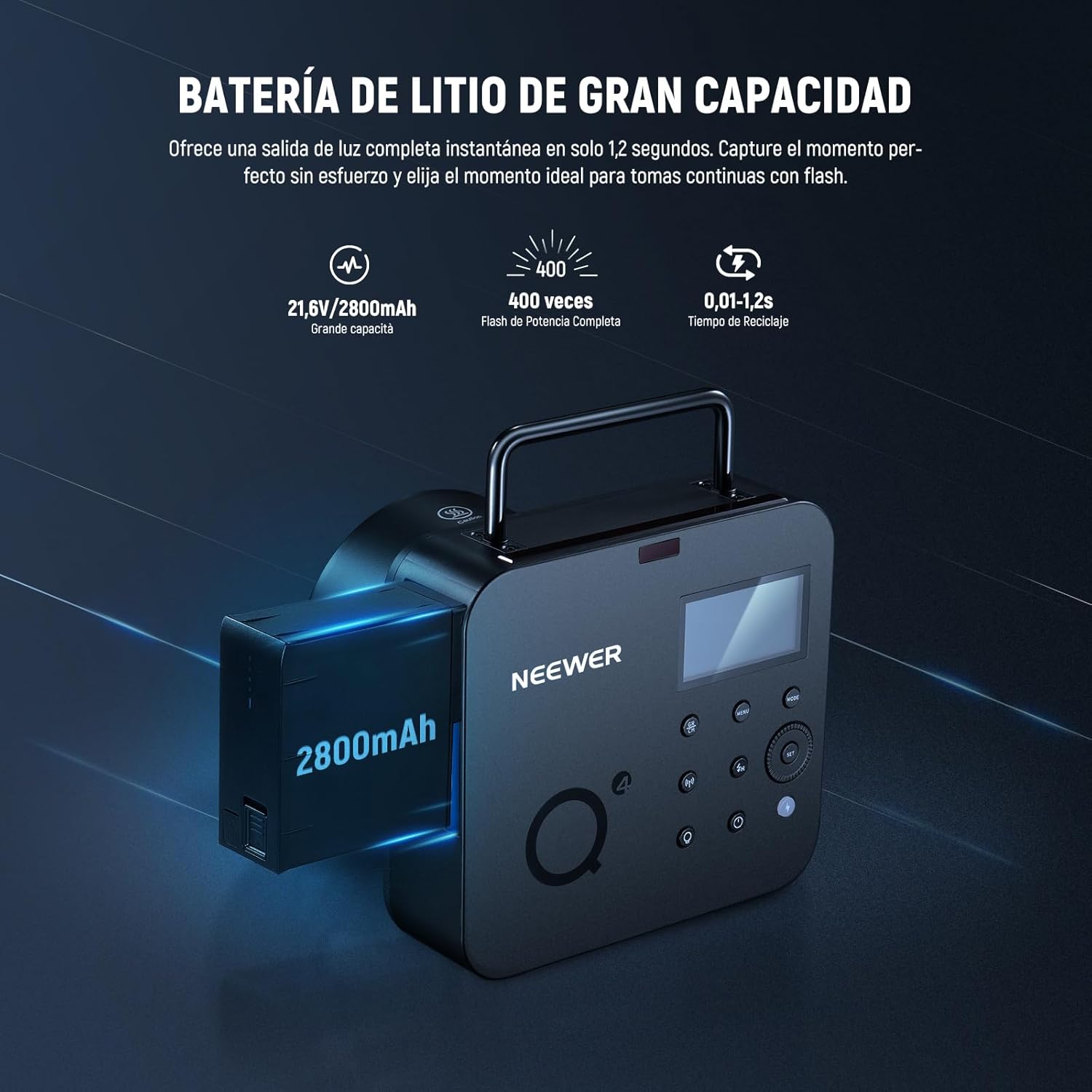Flash Neewer Q4 400Ws 2,4G TTL