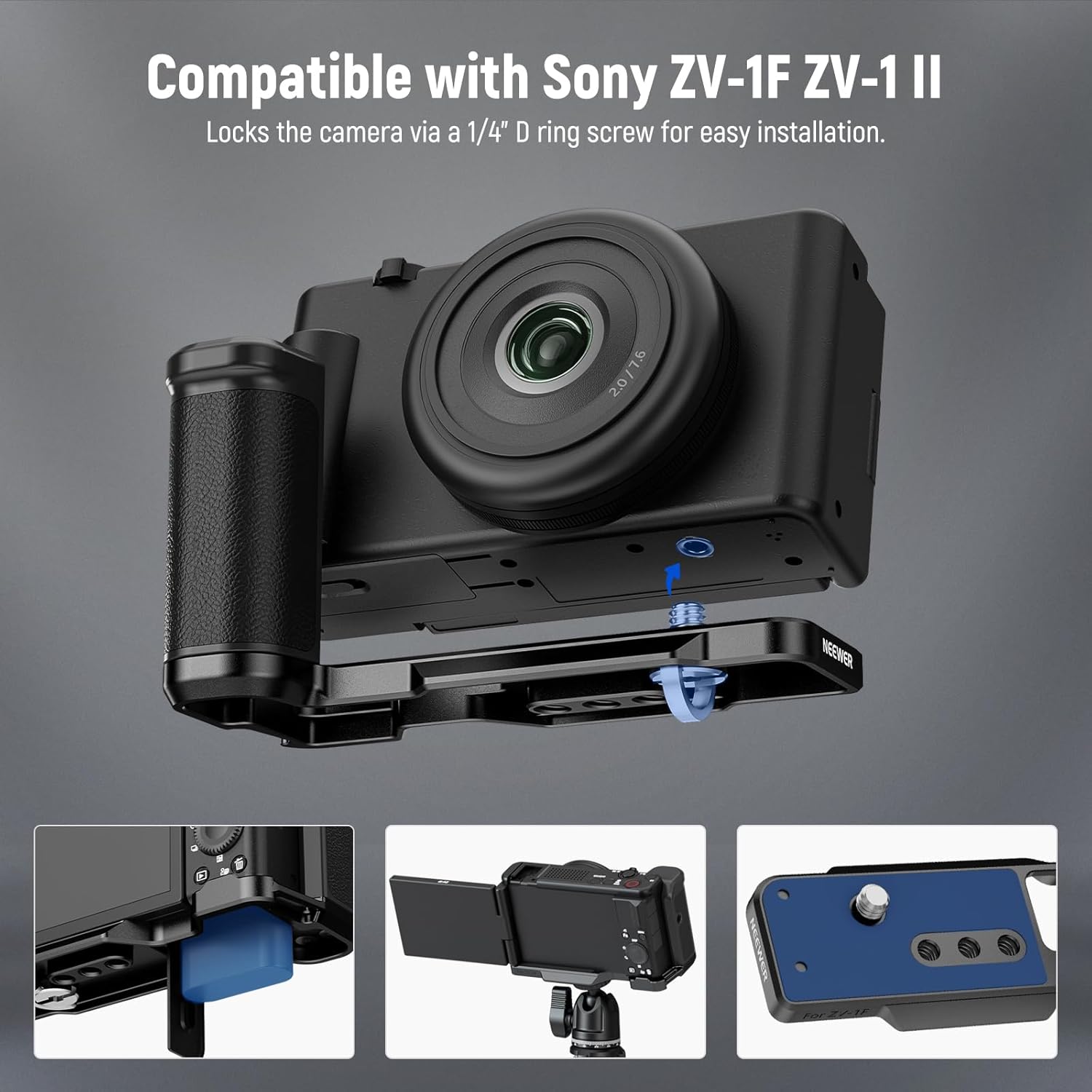 Placa en L Neewer ZV-1F/ZV-1 II para Sony