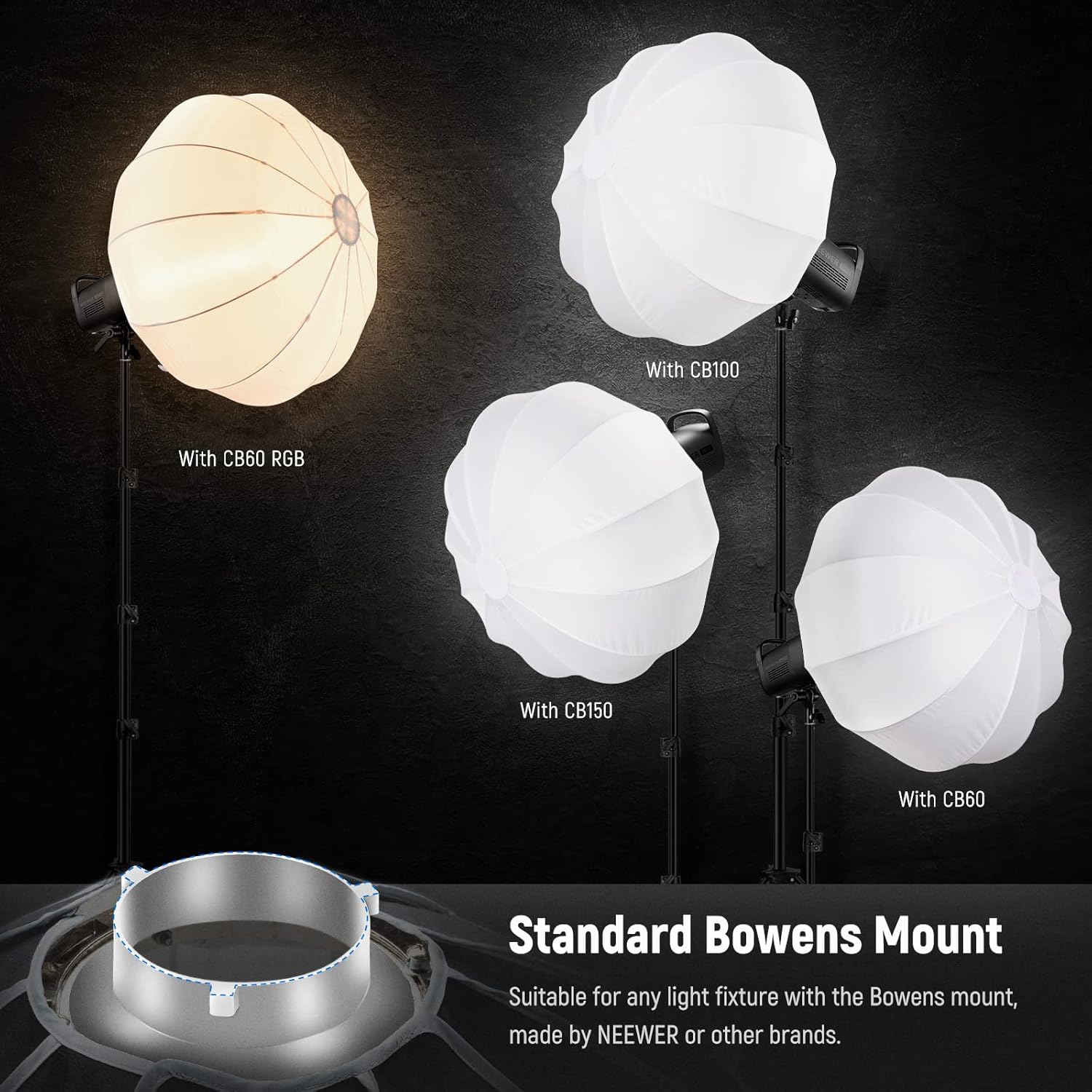 Softbox Linterna Neewer NS65L 65 cm con Montura Bowens