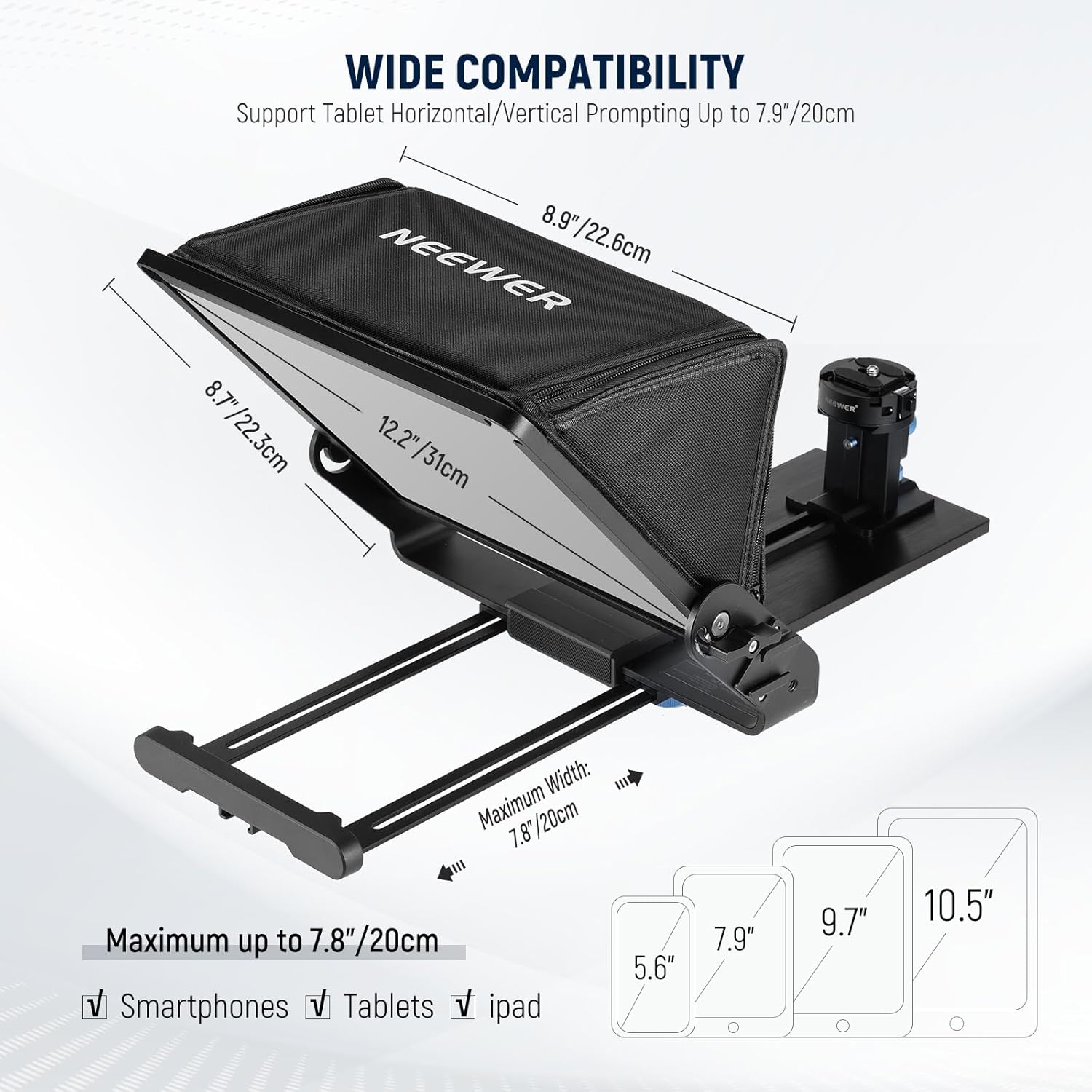 Teleprompter Neewer X12 II para Cámara y Tableta