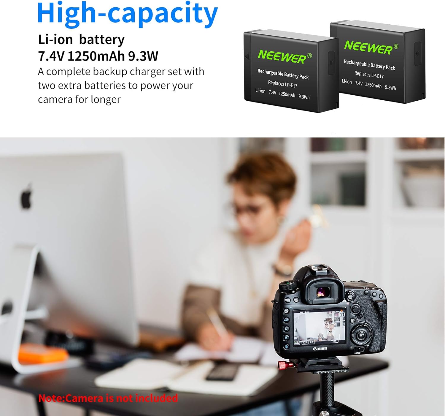 Set 2 Baterías LP-E17 y Cargador USB Neewer para Canon