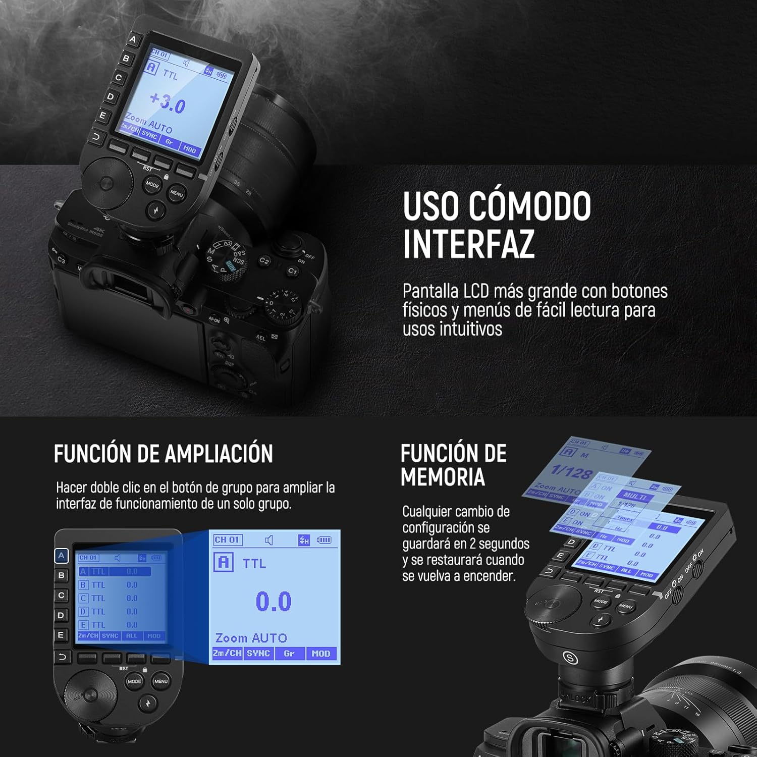 Trigger TTL Neewer QPRO-S para Flash Inalámbrico Sony