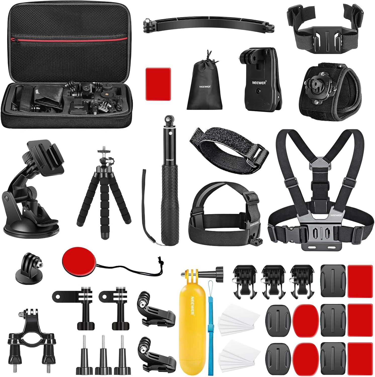 Kit Outdoor creator Mochila Neewer 11Lt + Estuche Neewer para Baterías de Cámara DSLR + Kit Accesorios 50 en 1 Neewer para Cámara