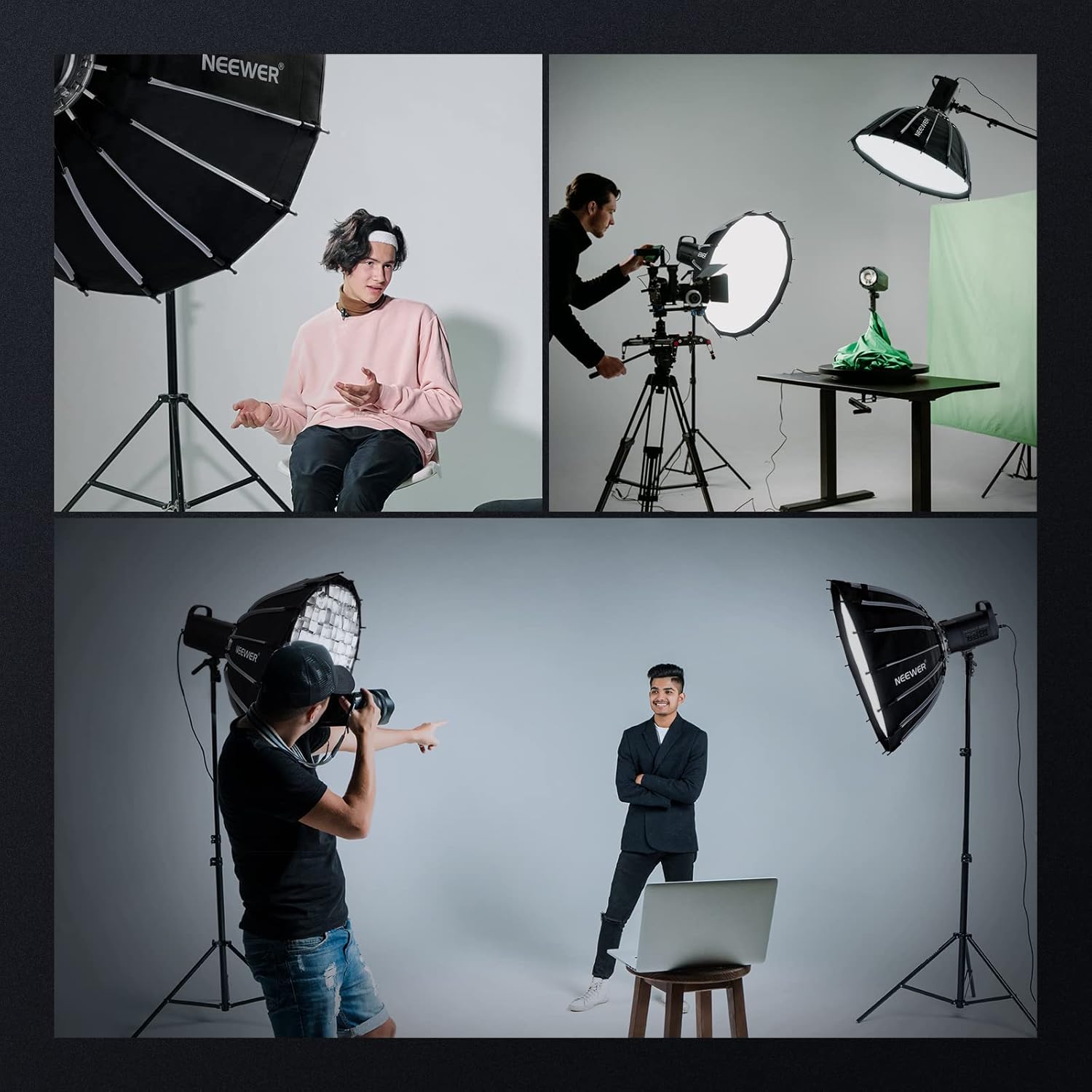 Softbox Parabólico Neewer 65 cm Liberación Rápida con Grid