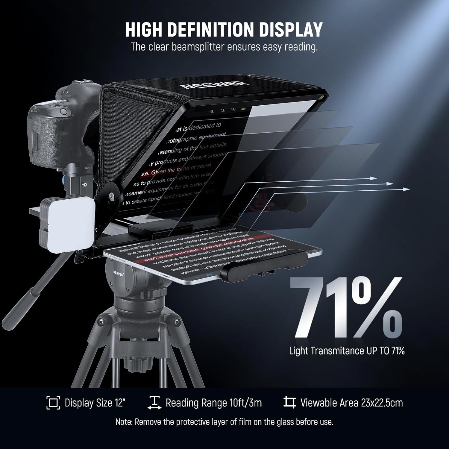 Teleprompter Neewer X12 II para Cámara y Tableta