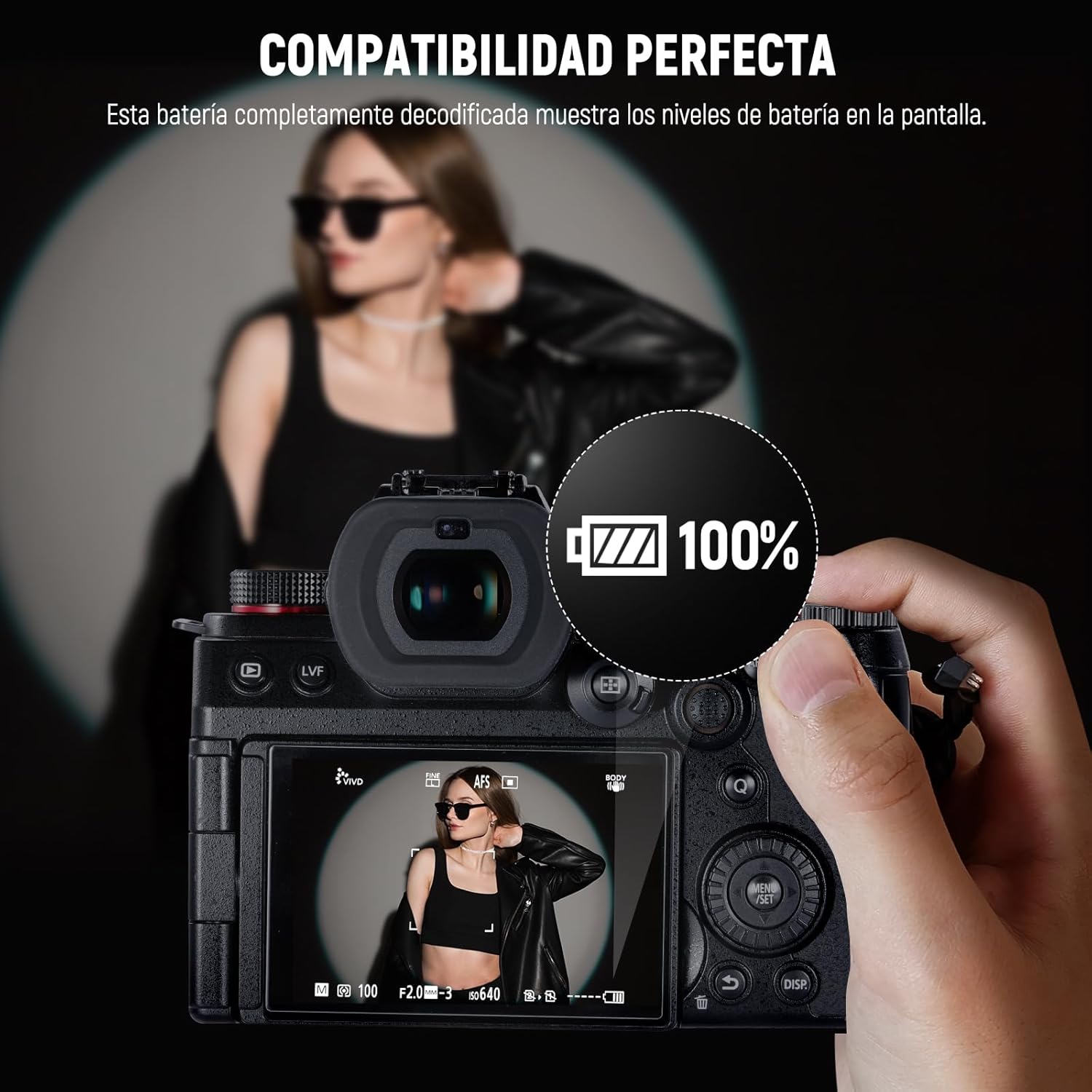 Batería Neewer DMW-BLK22 2400mAh para Lumix