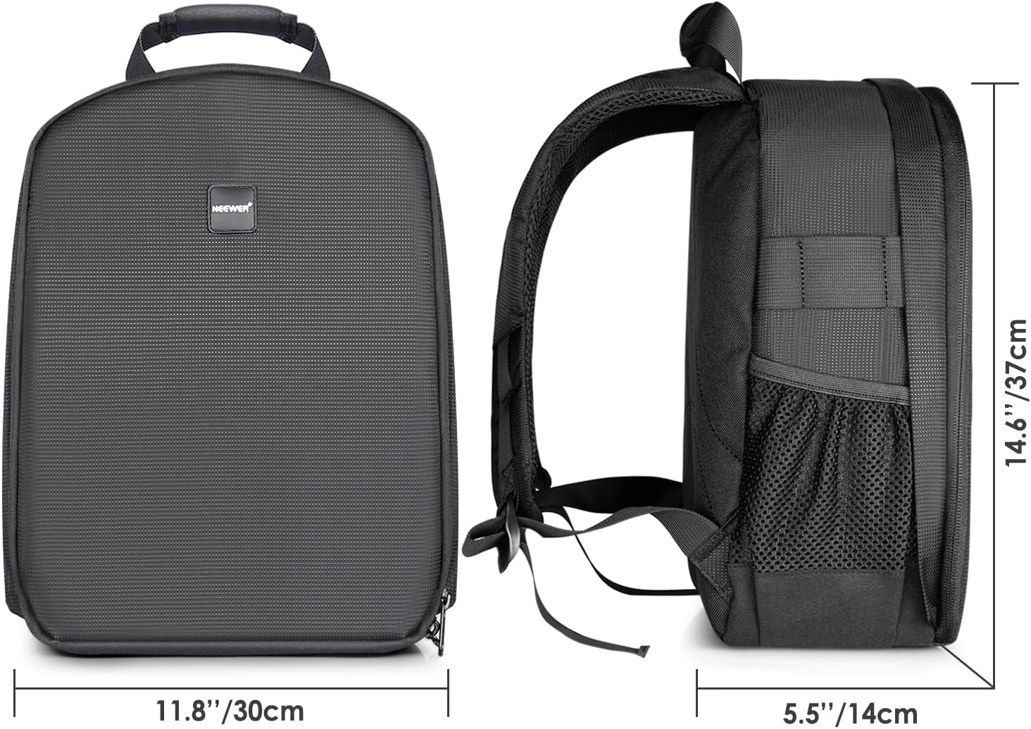 Mochila Neewer para Cámara 11L Negra con Interior Gris