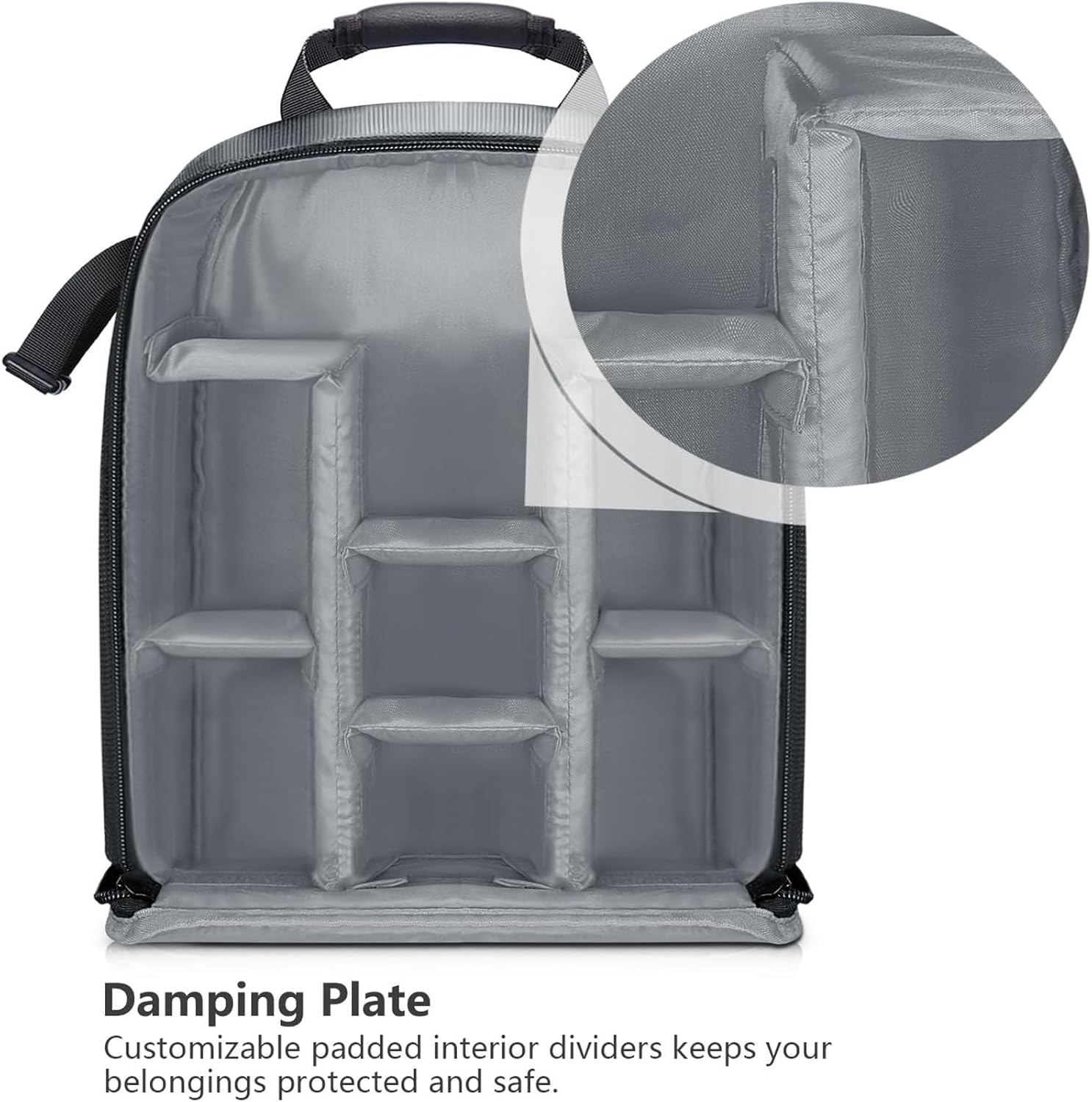Mochila Neewer para Cámara 11L Negra con Interior Gris