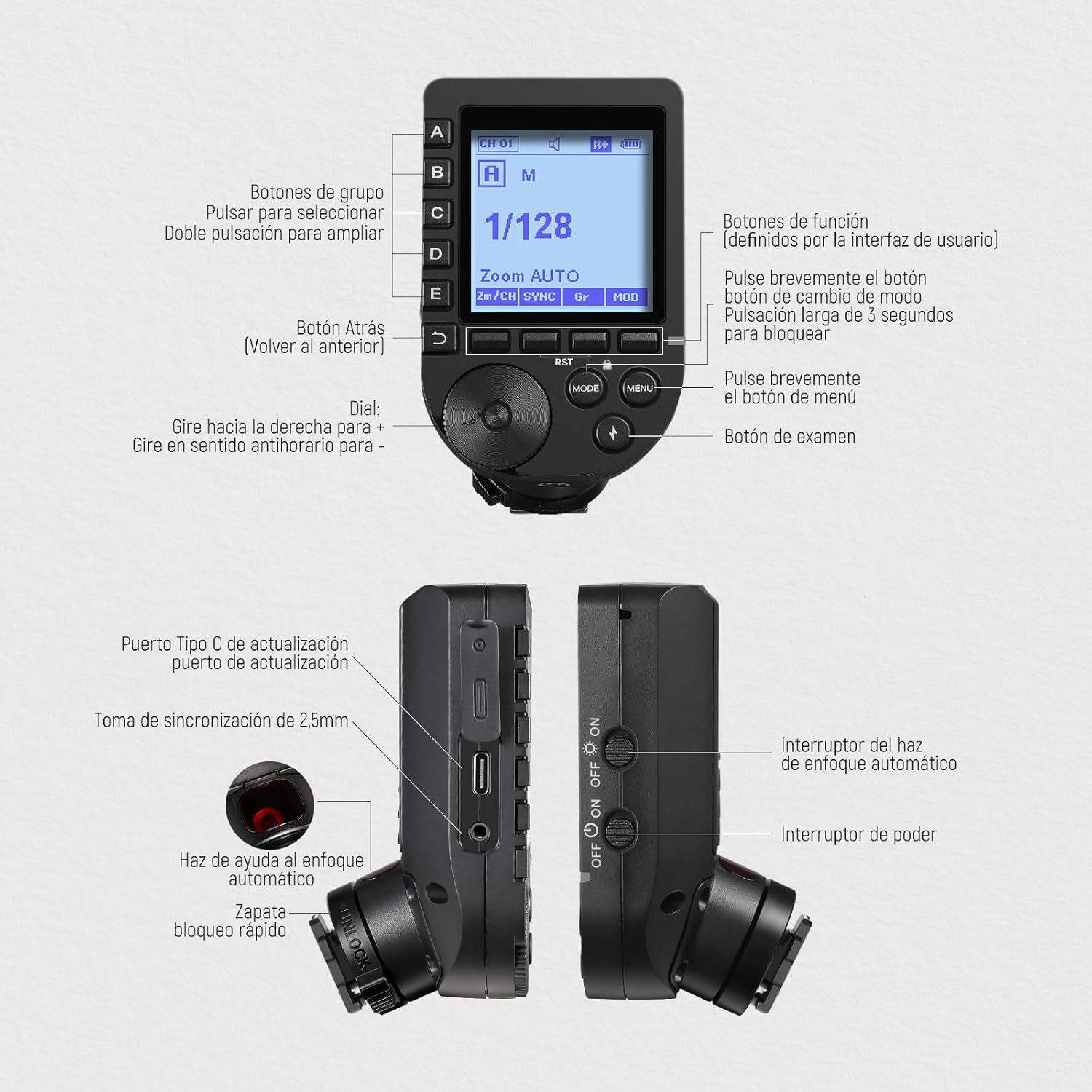 Trigger TTL Neewer QPRO-S para Flash Inalámbrico Sony