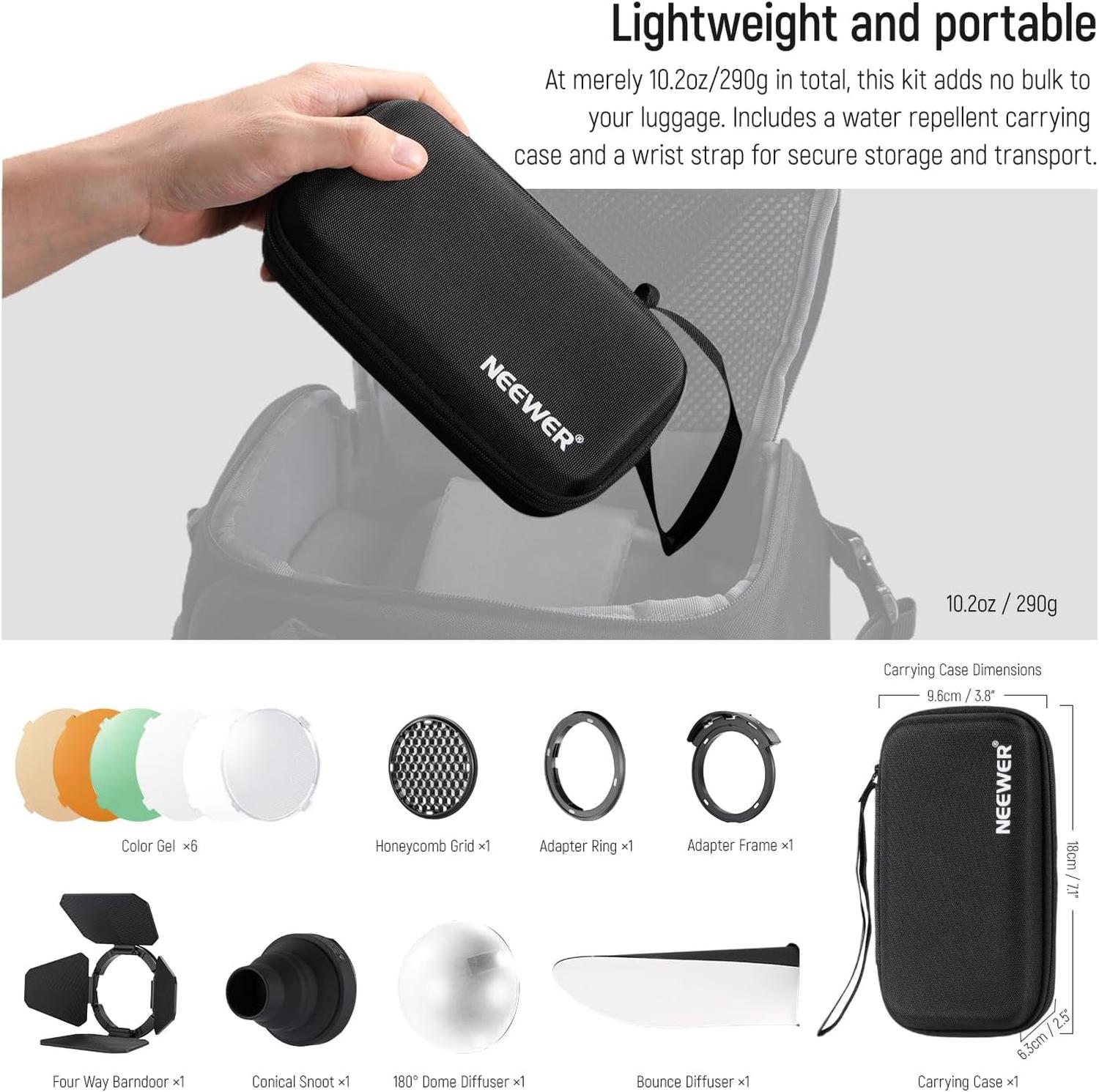 Kit Magnético Neewer CRM2 para Flashes de Cabeza Redonda