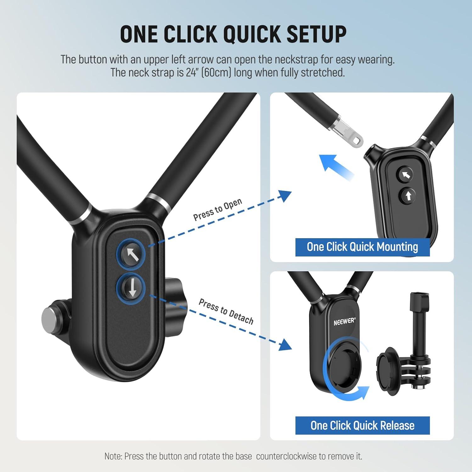 Soporte Cuello Neck Neewer GP-16 Magnético para Teléfono/GoPro