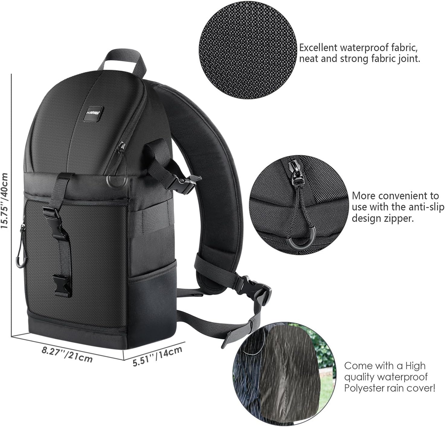 Mochila Bandolera para Cámara Neewer (Negra)