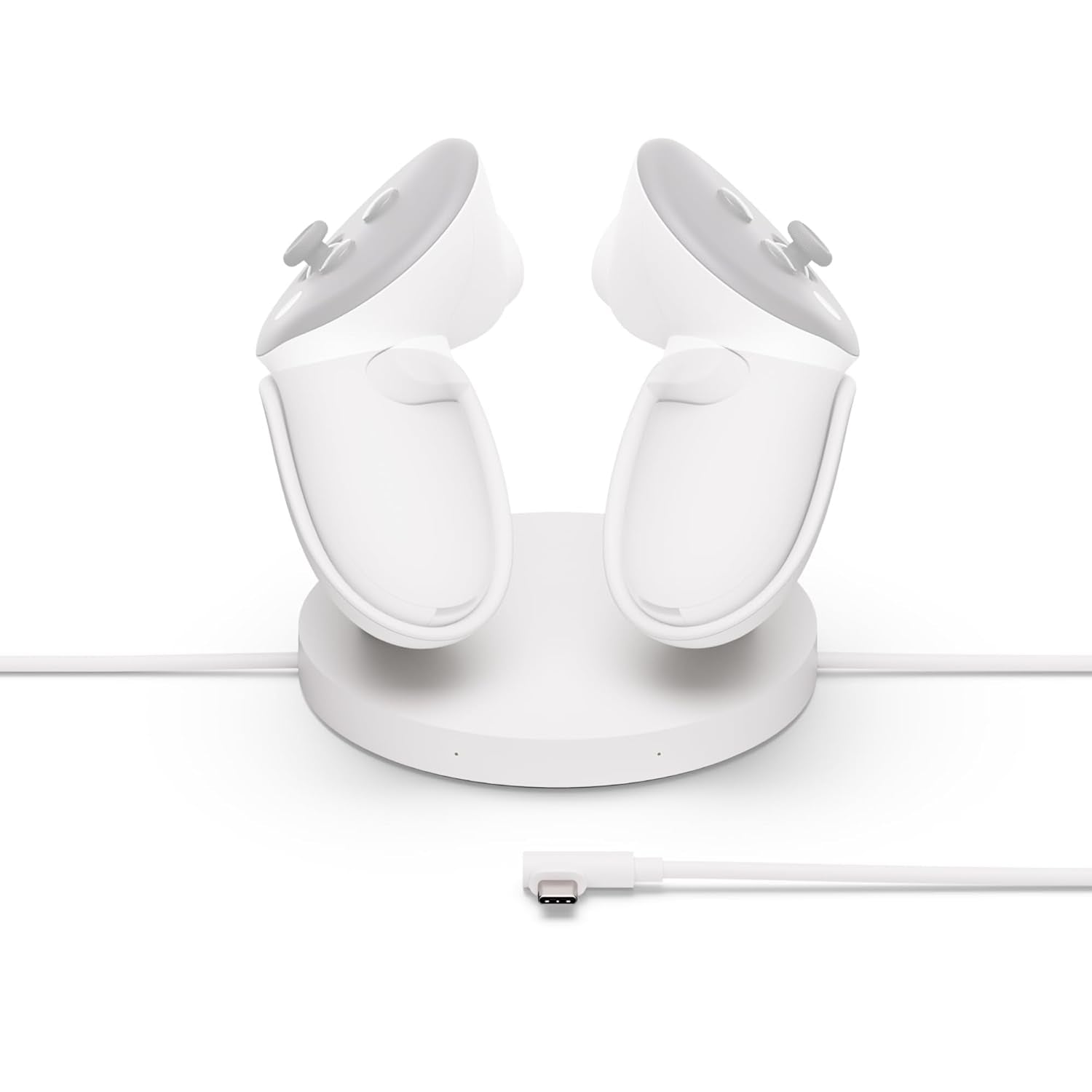 Quest Compact Charging Dock — Works with  Quest 3/3S — Extended Headset Charging Cable — Wireless Charging for Touch plus Controllers