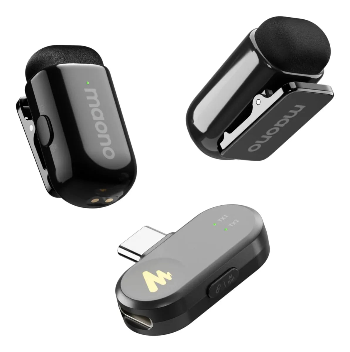 Microfono Lavalier Maono Wave T1 Mini Doble USB-C