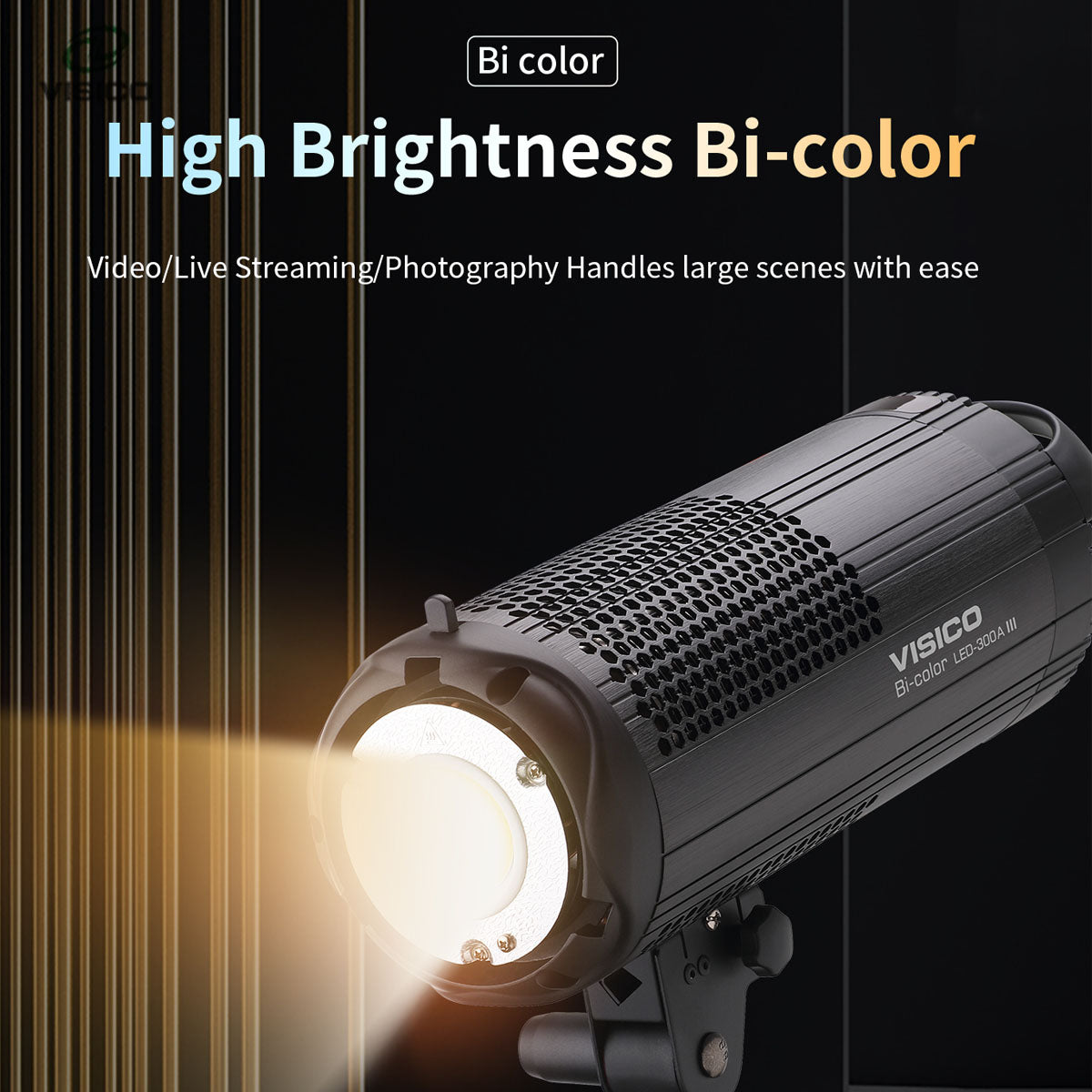 Cañon Led Bicolor Visico LED-330 AIII Montura Bowens