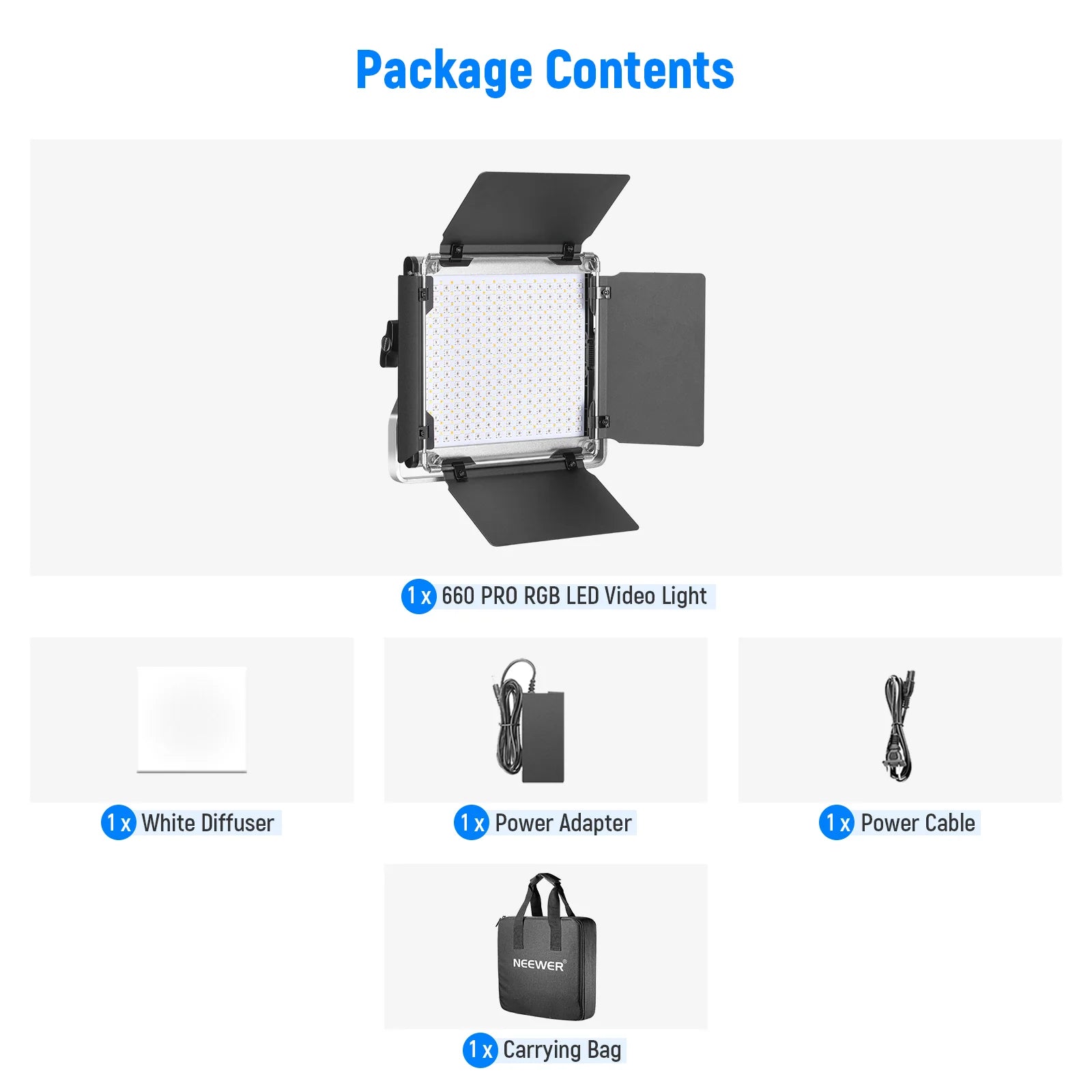 Luz LED RGB Neewer 660 Pro de 50W con Control por App