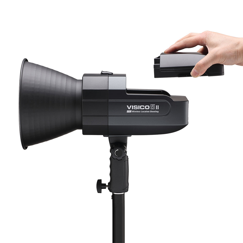 Flash De Estudio A Batería Visico 5 II - 400W TTL Y HSS