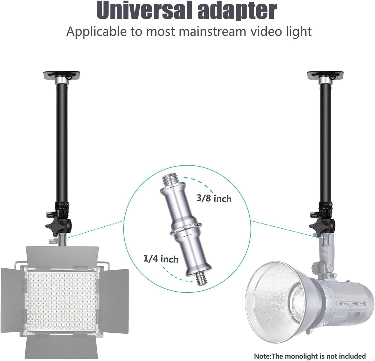 Soporte de luces para pared o techo extensible Neewet ST-WM60