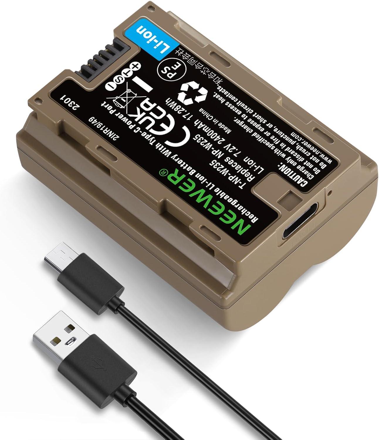 Batería Neewer NP-W235 2400mAh para Fujifilm